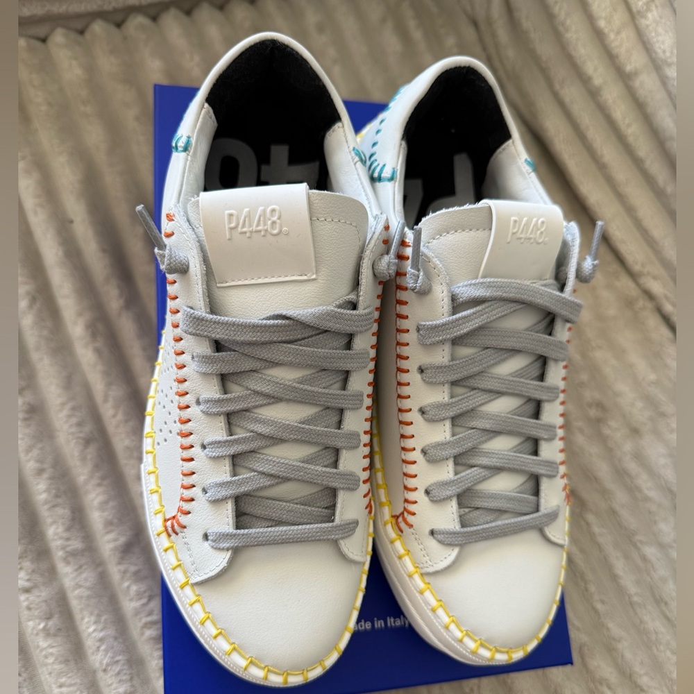 P448 white platform sneakers - Picture 3 of 5